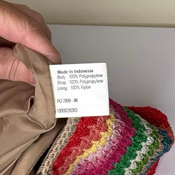 The Sak Crochet Shoulder Bag Handbag Purse | Multi Color Rainbow | EUC - Picture 7 of 11